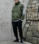 画像8: Retro Sleeve Photo Print Jacket  Windbreaker Blouson  　スリーブフォトプリントジャケット ブルゾンウインドブレーカ 男女兼用 (8)