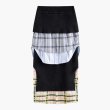 画像2: Women's Layered  panel check skirt レイヤード チェック パネル ペンシルスカート (2)