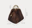 画像9: Real mink fur tote bag　リアルミンクファー半月ハンドルトートバック (9)