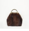 画像10: Real mink fur tote bag　リアルミンクファー半月ハンドルトートバック (10)