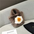 画像10:  omelette cute plush fur tote shoulder 2WAYbag　ファーエッグフライトートショルダーバック (10)