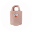 画像1: Cute Cartoon Big eyes fur Tote bag　 ビックアイトートもこもこバック (1)