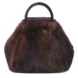 画像2: Real mink fur tote bag　リアルミンクファー半月ハンドルトートバック (2)