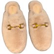 画像1: Women's Fur Moccasin Bit loafers shoes ファー付き ビット ローファー モカシン  (1)