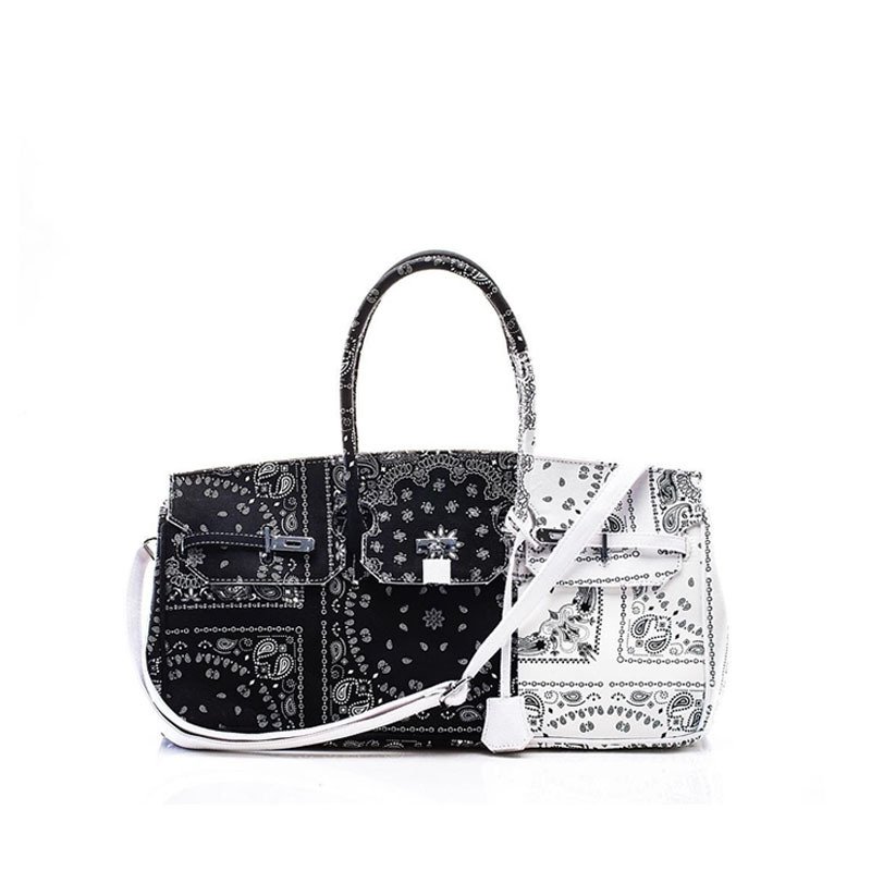良品 927ジャンアントニオ ハンドバッグ 2way ペイズリー キャンバス Paisley trendy ancient cloth handmade large-capacity handbag