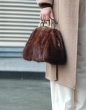 画像3: Real mink fur tote bag　リアルミンクファー半月ハンドルトートバック (3)