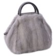 画像12: Real mink fur tote bag　リアルミンクファー半月ハンドルトートバック (12)