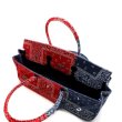 画像6: Paisley trendy ancient cloth handmade large-capacity handbag Birkin style tote bag Messenger bag  　ユニセックス ペイズリーツートンカラー柄  バンダナ柄 キャンバストートショルダーバック　 (6)