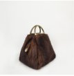 画像11: Real mink fur tote bag　リアルミンクファー半月ハンドルトートバック (11)