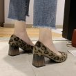 画像2: women's Leopard print high heels  pumps shoes　レオパードヒョウ柄ヒールパンプス (2)