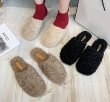 画像4: Women wool roll lazy flat bottom social Baotou half slippers　ウールロールレイジーフラットボトムソーシャルバオトウハーフスリッパ (4)