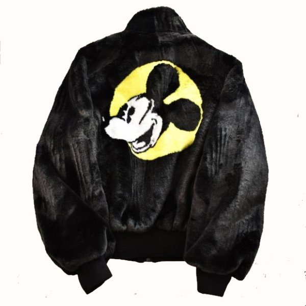 画像1: Mickey Mouse Imitation fur Blouson jacket　ミッキーマウスフェイクファーブルゾン　ジャケット (1)