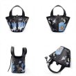 画像2: New Woman’s graffiti Space tiger pattern handbag basket tote bag portable bucket bag　スペース＆タイガーグラフィックプリントバケットバッグトート ハンドバック　 (2)