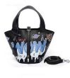 画像1: New Woman’s graffiti Space tiger pattern handbag basket tote bag portable bucket bag　スペース＆タイガーグラフィックプリントバケットバッグトート ハンドバック　 (1)