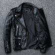 画像4: Sheep Leather Motorcycles Riders jacket Blouson  　シープスキン モーターサイクル バイカージャケット　ライダースジャケット (4)