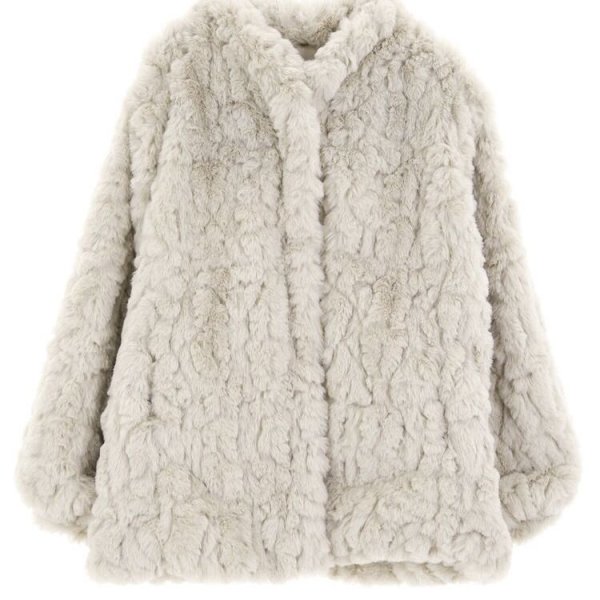 画像1: Mid-length fur coat  jacket　ハーフ丈もこもこファーコート　ジャケット (1)