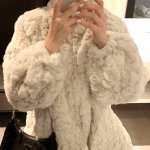 画像4: Mid-length fur coat  jacket　ハーフ丈もこもこファーコート　ジャケット (4)