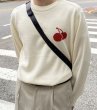 画像4: Cherry braided sweater pullover Knit sweater　チェリー編み込みプルオーバーセーター ニット　男女兼用  (4)