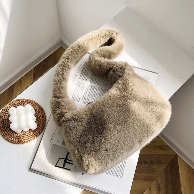 画像8:  Fur shoulder bag  もこもこファーショルダーバック (8)