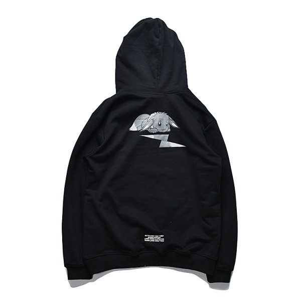 画像1: Dog back print hoodie Unisex  Hoodie Sweat Pullover Hoodie 　ドックプリントパーカー  スウェットプルオーバー トレーナー  ユニセックス 男女兼用 (1)