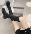 画像4:  women's Leather  Walker Side Gore Long Boots　 サイドゴアウォーカーロングレザーブーツ　マーティンブーツ  (4)