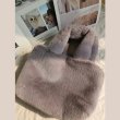 画像9: フェイクラビットファー エコファー トート バッグ fake rabbit eco fur tote bag  (9)