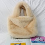 画像11: フェイクラビットファー エコファー トート バッグ fake rabbit eco fur tote bag  (11)