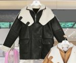 画像4: Oversized Shearling Coat 男女兼用 オーバーサイズ シアリング リアル ムートン 皮革スエード クロップ丈 ロング丈 コート (4)