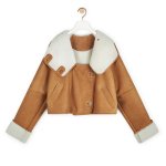 画像6: Oversized Shearling Coat 男女兼用 オーバーサイズ シアリング リアル ムートン 皮革スエード クロップ丈 ロング丈 コート (6)
