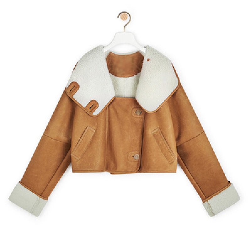 画像6: Oversized Shearling Coat 男女兼用 オーバーサイズ シアリング リアル ムートン 皮革スエード クロップ丈 ロング丈 コート (6)