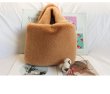 画像13: フェイクラビットファー エコファー トート バッグ fake rabbit eco fur tote bag  (13)