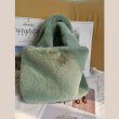 画像3: フェイクラビットファー エコファー トート バッグ fake rabbit eco fur tote bag  (3)