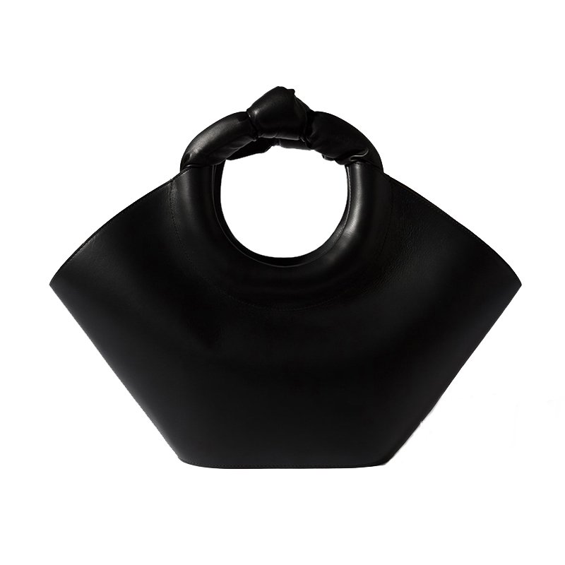 画像5: knotted handle carrying bag commuter shoulder bag　レザー ハンドル結び目キャリングバッグコミューターショルダートート２WAY バッグ 　 (5)