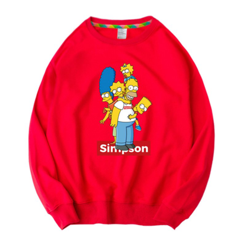 画像2: Unisex Simpson Simpsons Family Boxlogo Print Sweat Pullover 男女兼用 ラウンドネック シンプソン シンプソンズ ファミリー ボックスロゴプリント スウェット トレーナー プルオーバー (2)