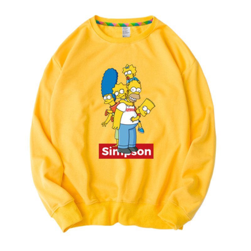 画像4: Unisex Simpson Simpsons Family Boxlogo Print Sweat Pullover 男女兼用 ラウンドネック シンプソン シンプソンズ ファミリー ボックスロゴプリント スウェット トレーナー プルオーバー (4)