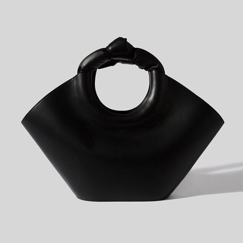 画像4: knotted handle carrying bag commuter shoulder bag　レザー ハンドル結び目キャリングバッグコミューターショルダートート２WAY バッグ 　 (4)