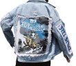 画像4:  Men's street hip-hop bf wind washed light-colored patch denim jacket  men and women メンズ ユニセックス 男女兼用 ストリートアニメ プリントダメージデニムジャケット Gジャン コート (4)