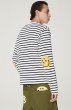 画像6: Double Smile Stripe Long Sleeve T Shirt ダブル スマイリーパッチ ボーダー ロングスリーブTシャツ (6)