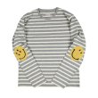 画像2: Double Smile Stripe Long Sleeve T Shirt ダブル スマイリーパッチ ボーダー ロングスリーブTシャツ (2)