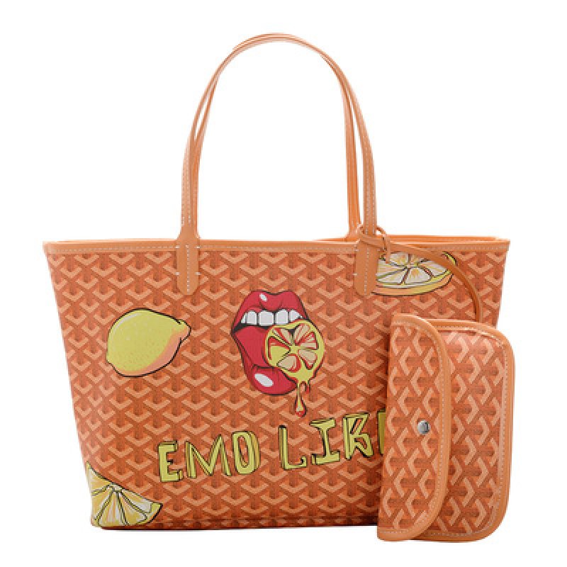 画像4: New EMO graffiti painting elements Cartoon shopping  shoulder portable Tote Bag  ペイント トートショルダーショッピングバッグ (4)
