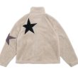 画像4: lamb wool With star cardigan jacket men and women　 オーバーサイズフリースラムウールスター星付きジャケット ブルゾンユニセックス 男女兼用  (4)