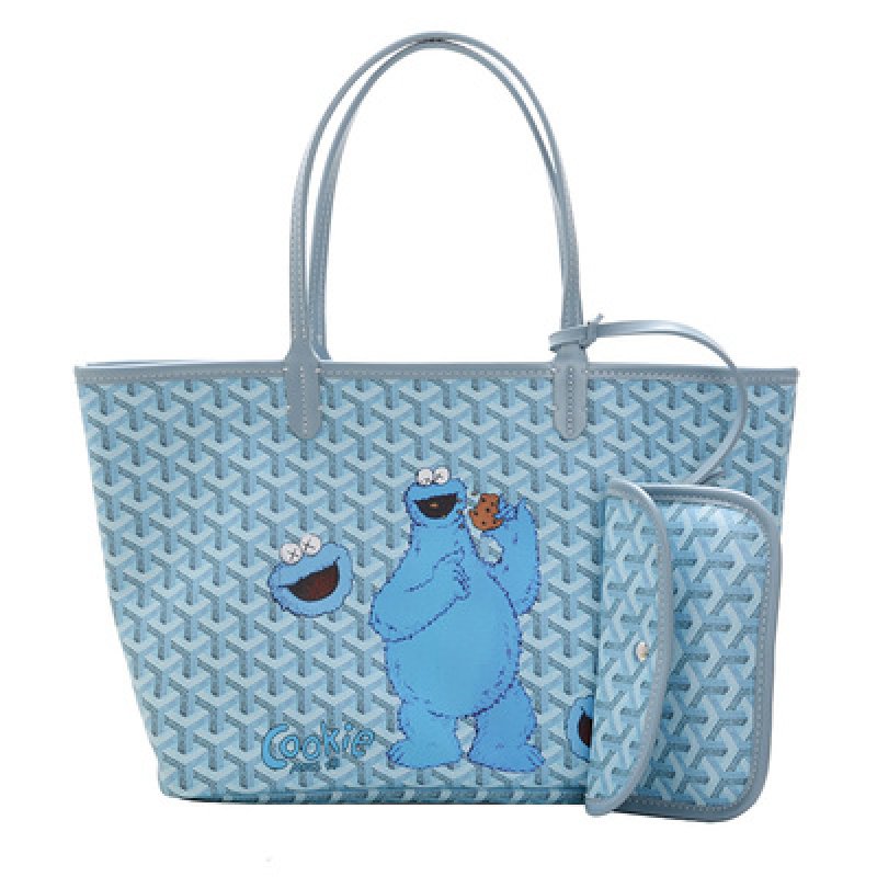 画像7: New EMO graffiti painting elements Cartoon shopping  shoulder portable Tote Bag  ペイント トートショルダーショッピングバッグ (7)