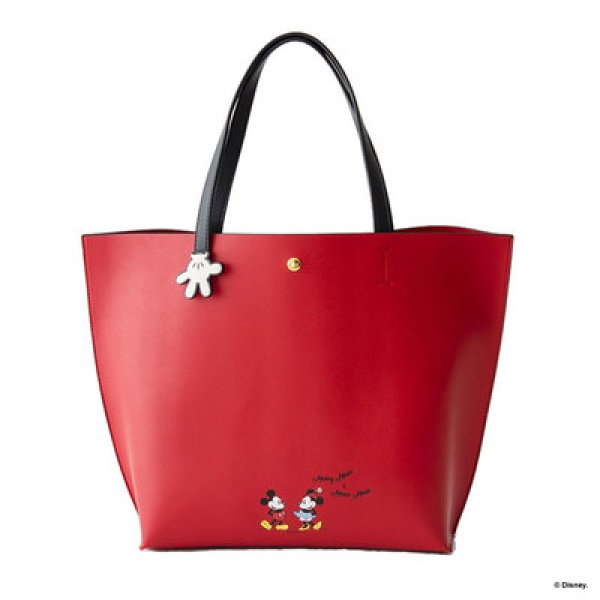 画像1: Mickey Minnie large-capacity one-shoulder handbag Tote Bag  ミッキー＆ミニー ペイント トートショルダーショッピングバッグ (1)