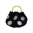 画像1: Matte Leather Elastic Smiley Pumpkin Bag Bucket Bag　スマイリーパンプキンバケットショルダーバッグ (1)