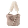 画像2:  Plush  Bucket Bag Tote Bag 　もこもこファー トートショルダーバッグ (2)