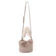 画像5:  Plush  Bucket Bag Tote Bag 　もこもこファー トートショルダーバッグ (5)