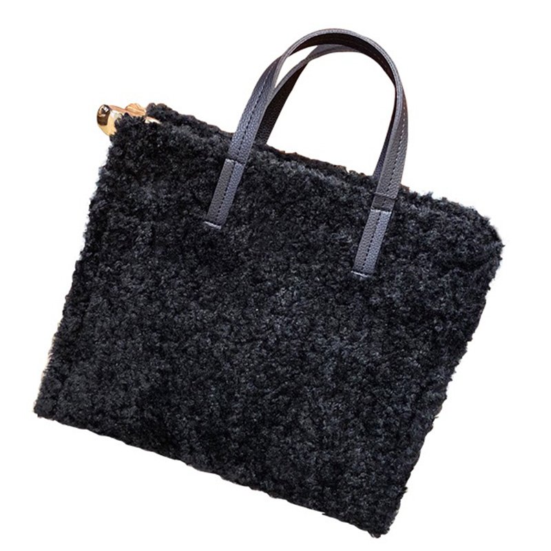 画像6: Portable Plush Cute One Shoulder Cross Bag もこもこファートートショルダーバッグ (6)