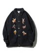 画像1:  Men's Unisex TINTIN embroidered denim G jumper blouson stadium jumpedenim jacket  men and women メンズ ユニセックス 男女兼用 タンタンデニムジャケット Gジャン コート (1)