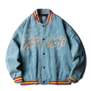 Men's Unisex TINTIN embroidered denim G jumper blouson stadium