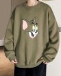 画像5: Tom and Jerry Sweat Shirt Pullover ペアやファミリーで トム＆ジェリー オーバーサイズ スウェット トレーナー ユニセックス 男女兼用 幅広いサイズ (5)